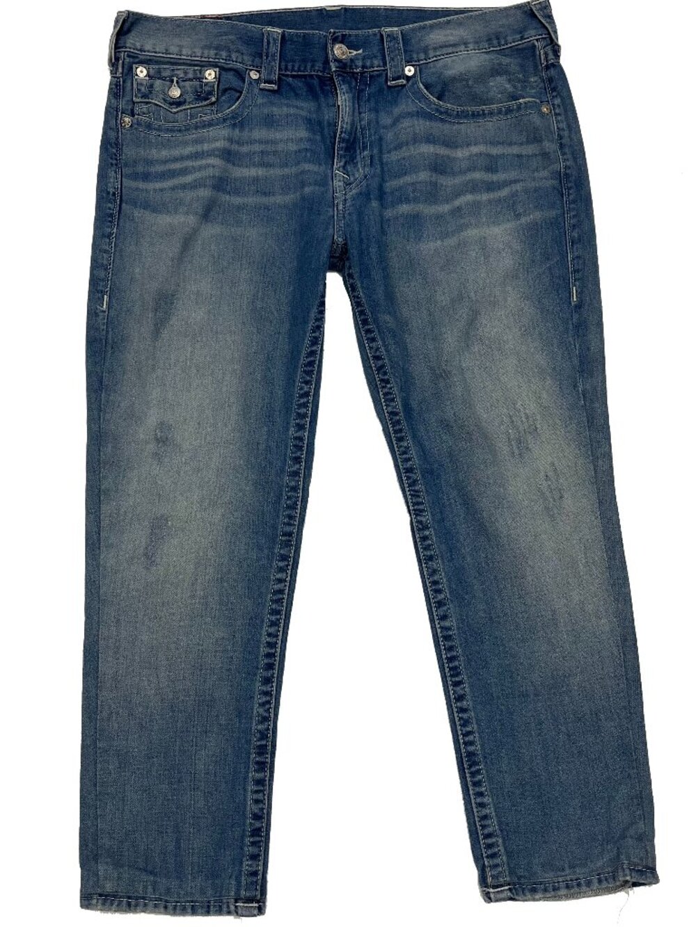 True Religion Distressed Skinny cropped Jeans Womens Plus 38 x 26